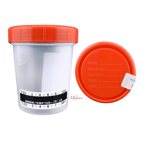 Specimen Cup with temperature strip, 1, wp specimen cup with temperature strip