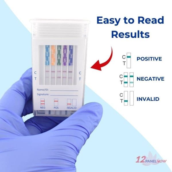 easy to read results on the 5 panel drug test